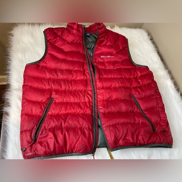 Eddie Bauer First Ascent Red Down Puffer Vest XL - Picture 2 of 15